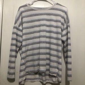 Lou & Grey Striped Shirt Sweater Women’s Size Medium Super Soft